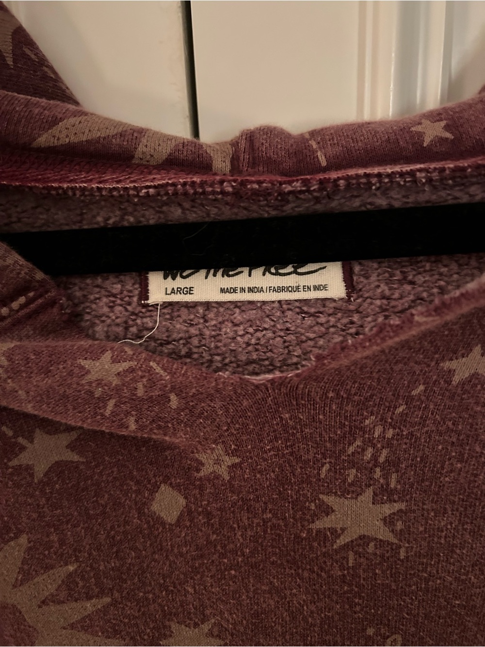 We the Free It’s a Vibe Plum Star & Sun Print Hoodie in EUC - Picture 5 of 5
